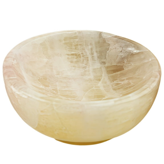 Natural Yellow Crystal Quartz Bowl for Home Decor, 2.76 x 1.38 in / 7 x 3.5 cm Crystal Decorative Bowl, Great for Tarot, Crystal Cleansing, and Altar Offerings