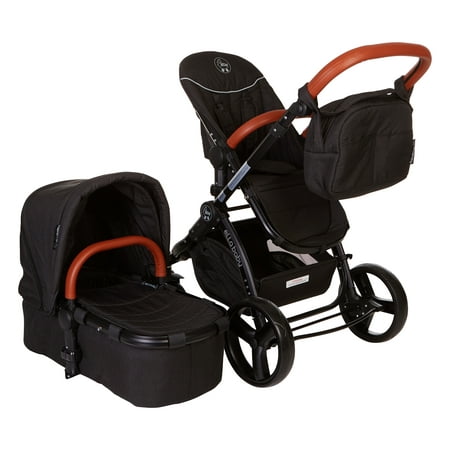 Black Linen Deluxe Stroller System - Limited (Best Car Seat Newborn To 4 Years)