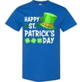 thumbnail image 3 of Inktastic Happy St. Patrick's Day Green Hat and Clovers T-Shirt, 3 of 5