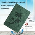 thumbnail image 6 of Allytechgroup for iPad 10th Generation Case 10.9 inch 2022 with Stand/Pencil Stylus Holder/Card Pockets/Magnetic Closure Smart Embossed Palm Tree PU Leather Folio Wallet Cover, [Auto Wake/Sleep],Green, 6 of 9