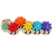 Spark Create Imagine 3D Wooden Caterpillar Gear Puzzle Toy for Toddlers and Preschoolers