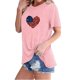 thumbnail image 1 of Fiudx Ofertas de La Semana Camiseta Básica de Verano de Manga Corta Informal para Mujer, Blusa con Estampado Del Día de La Independencia, Cuello Redondo, 1 of 4