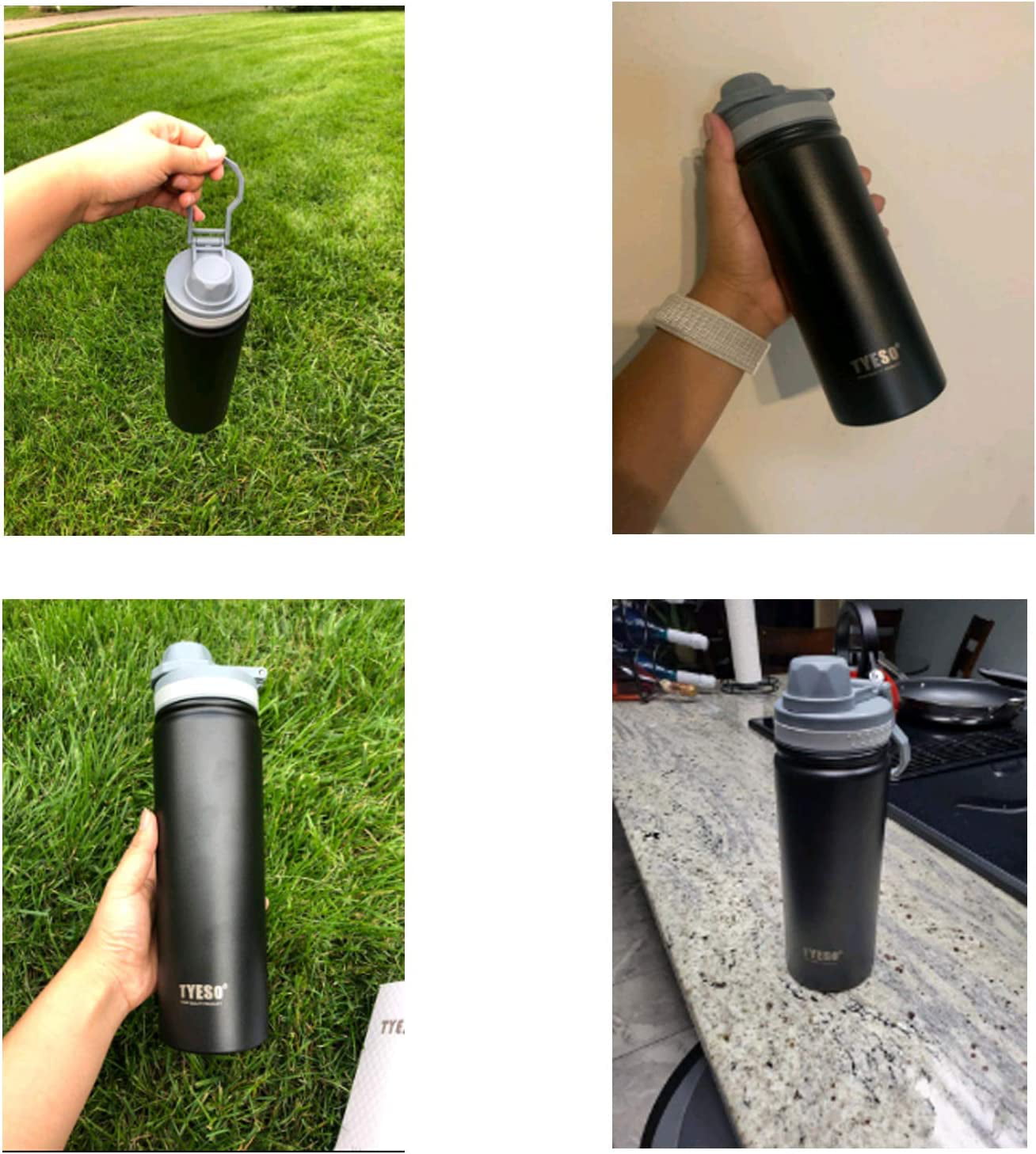 Homgreen Vacuum Insulated Thermos Water Bottle with Wide Mouth Cup