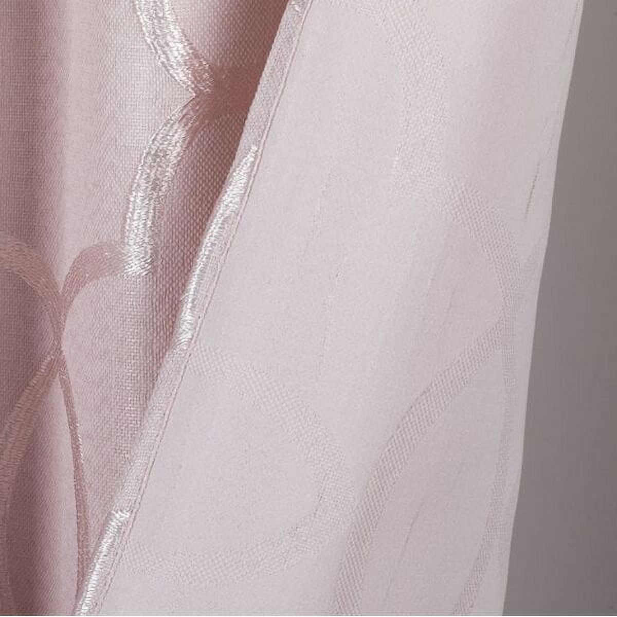 Dainty Home Carly Embroidered Polyester Shower Curtain, 70" x 72", Pink