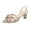 Nude, variant on XYD Women Pointy Toe Slingback Pumps Satin Bowknot Chunky Low Heel Sandals Crystals Dress Wedding Shoes Size 7.5 Black