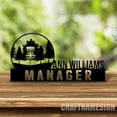 thumbnail image 4 of Craftnamesign Custom Wooden Disc Golf Desk Name Plate, Golfer Metal Nameplate for desk, 4 of 5