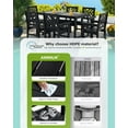 thumbnail image 4 of 12-Piece All-Weather HDPE Patio Dining Set for 10 with Umbrella Hole (Black), 4 of 11