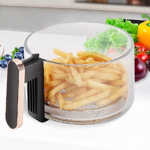 Yoneston 5 QT Air Fryer, Smart Fryer Oven with Adjustable Temperature Timer and Nonstick Basket for Oil Less or Low Fat Cooking