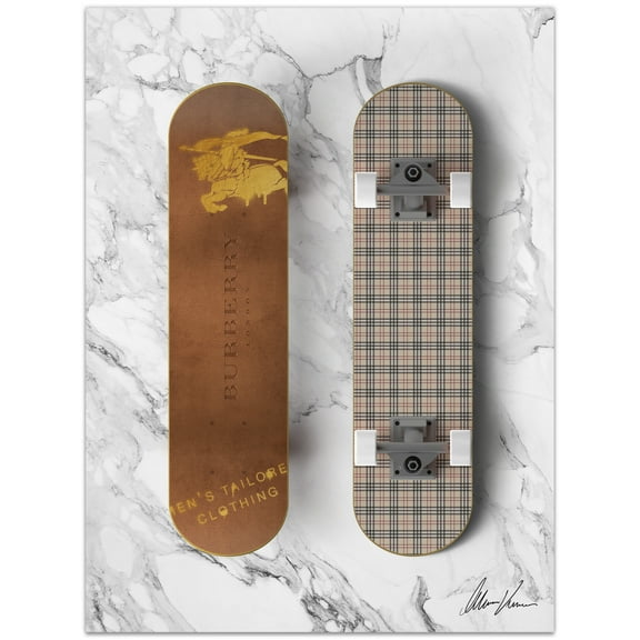 B Wheels Frameless Free Floating Tempered Glass Panel Graphic Wall Art , 18" x 24"