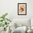 thumbnail image 2 of Wynwood Studio Tigress of the Leaves Tan Animals Wall Art Canvas Print Orange 13x19, 2 of 5