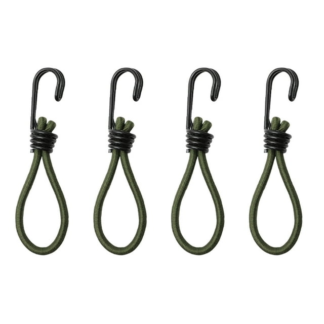 KAKOWELY camping hook 4pcs Multi-function Tent Fixing Strap Buckles Elastic Rope Buckles for Camping Tent5.91"X1.57"X0.39"