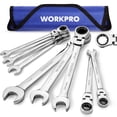 thumbnail image 1 of Juego de llaves WORKPRO Flex-Head Tratcheting, 8 piezas métricas, 8-17 mm, 1 of 7