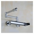 Telescopic Folding Kitchen Faucets Black Brass 360 Rotate Wall Mounted