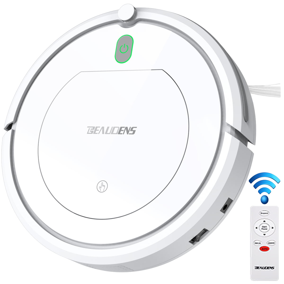 Intelligent Sensors T288-White Good for Low-pile Carpets and Pet Hair Robotic Vacuum Cleaner with Strong Suction Aiibot Robot Vacuum Cleaner