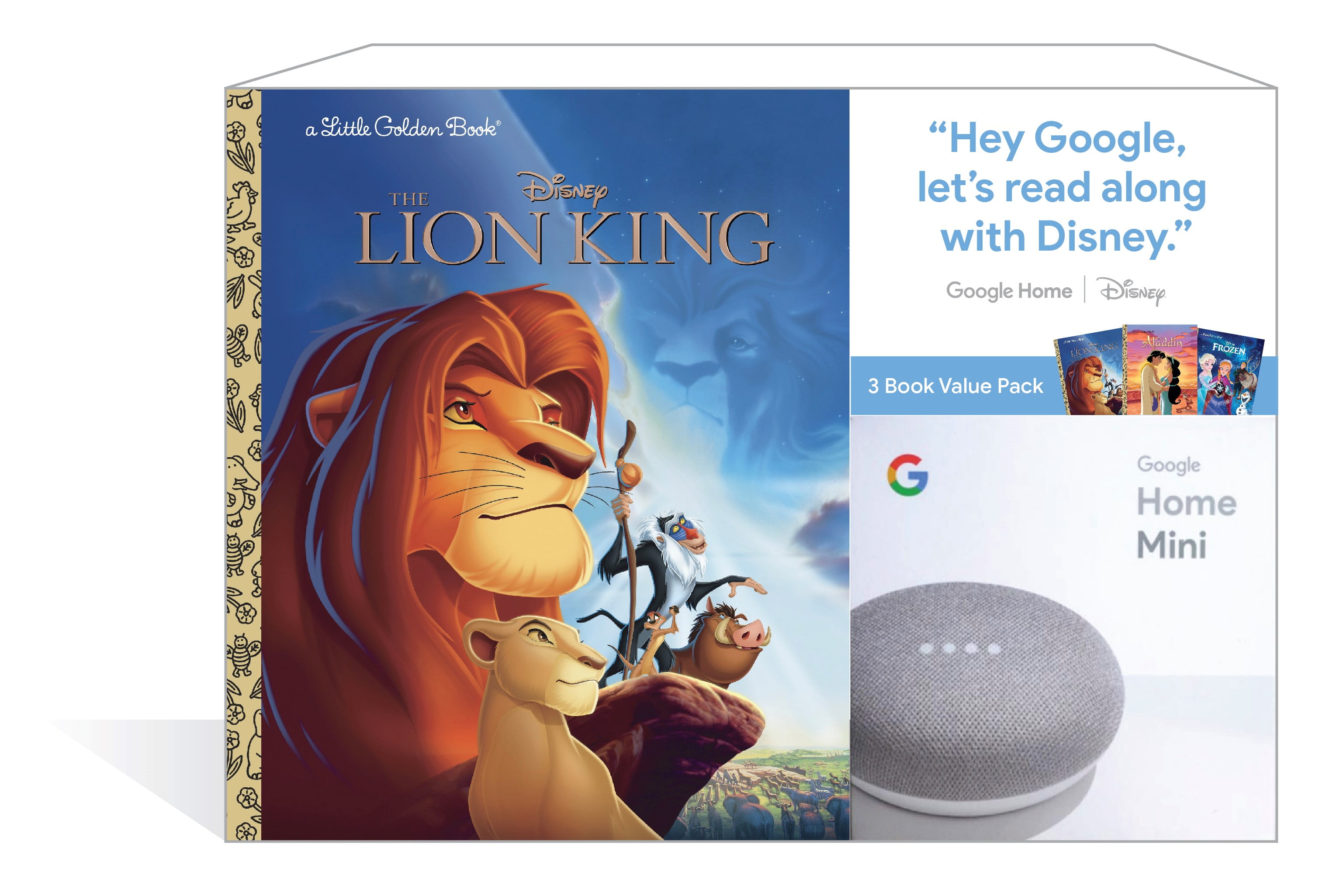 Google Home Mini (Chalk) + 3 Disney Little Golden Book - Walmart.com