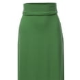 thumbnail image 4 of A2Y Women's Basic Foldable High Waist Floor Length Maxi Skirts Army Green L, 4 of 5