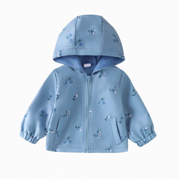 WXFAZCVU Girls Jacket Lightweight Hooded Windbreaker Kids Rain Coats Fall Fashion Clothes Size 2-3 Years