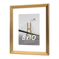 thumbnail image 3 of Scholartree 5 PACK 8x10 Wooden Picture Frames, 8x10 Matted to 5x7 Tabletop Picture Frame, Gold, 3 of 12