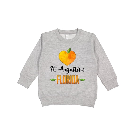 Inktastic St. Augustine Florida Orange in Heart Toddler Sweatshirt