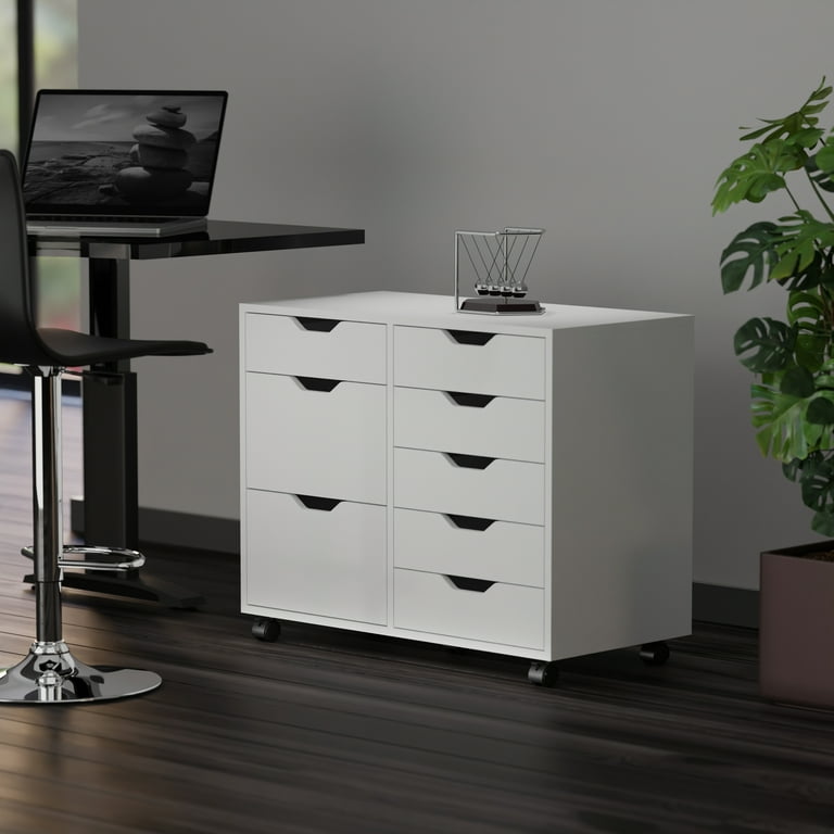 Winsome Halifax 6-Drawer Multi-Storage Mobile Cabinet 10632, White