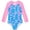 C, variant on Toddler Girls Summer One Piece Long Sleeve Bathing Suits Rash Guard Front Zipper Swimsuits with UV Protection Sunsuit 4-12T