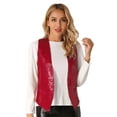 thumbnail image 5 of YONGHS Women Men Sparkly Sequin Vest Sleeveless Party Jacket Disco Dance Costume Nightclub Waistcoat Red 4XL, 5 of 7