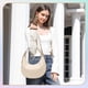 thumbnail image 5 of Bolso de mano Keyli de piel impermeable para mujer, color caqui, 5 of 5