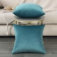 thumbnail image 2 of Topfinel Square Throw Pillow Cover Velvet Decorative Solid for Car Bedroom Coach as Gift, 18 x 18 inch, Teal, 2 of 6