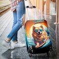 thumbnail image 3 of Retro Surfing Samoyed in Cool Sunglasses Hello Summer Waves Travel Luggage Cover Siberian Sammy Dog Lover Suitcase Dust Protective Decor - 10001, 3 of 5