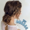 thumbnail image 2 of Unique Bargains 1 Pc Frosted Wave Hair Clips Hairdo Clip for Home Blue, 2 of 5