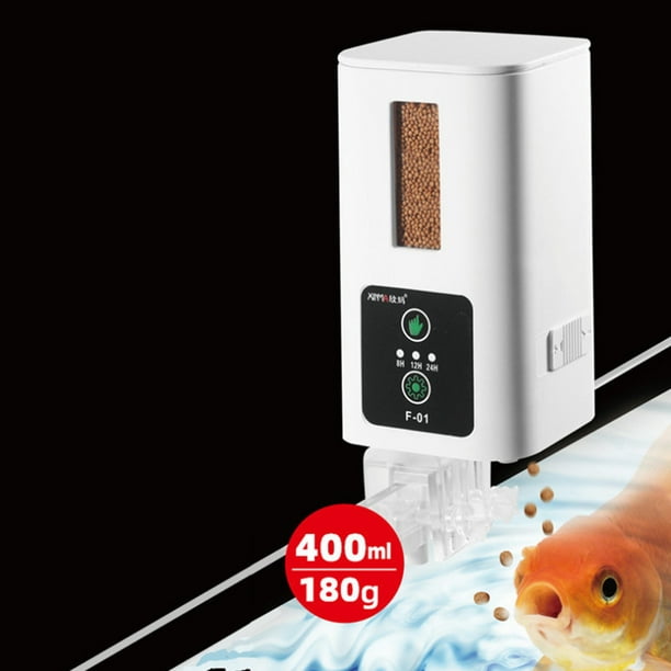 EastVita Smart Timing Automatic Feeder avec Boîte Sèche Réglable en Hauteur Réglable Distributeur de Nourriture de Grande Capacité pour les Aquariums d'Aquariums de Poissons