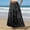 Black, variant on Casual FLoral High Waist Skirts for Women Elastic A-line Frock With Pockets Light Gray L