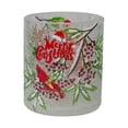 thumbnail image 2 of Northlight Cardinal and Pine Hand Painted Glass Christmas Candle Holder - 2.75", 2 of 5