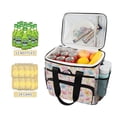 thumbnail image 2 of FORMRS Insulated Cooler Bag 24 Cans Capacity Soft Leakproof Lunch Box with Side Pockets, Cute Pastel Flowers Pattern, 2 of 7