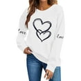 thumbnail image 4 of Dgankt Valentine's Day Shirts for Women Fashion Crewneck Print Long Sleeve Shirt Casual Womens Tops,Sizes XS-XL, 4 of 6