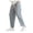 Grey, variant on Mens Fashion Loose Casual Nine Point Trousers Chinos Pants Men, Size XXL