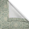 thumbnail image 3 of Ambesonne Orient Kitchen Curtains, Scrolling Flower Petals Art, 55"x30", Peacock Green and Beige, 3 of 3