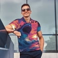 thumbnail image 4 of Balery Hawaiian Island Beach Shark Camisa Polo de Hombre con Estampado, de Manga Corta y Tejido Medio, Camisa Tipo Golf Polo-X-Large, 4 of 6