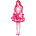 thumbnail image 2 of Pink Princess Rise Red Halloween Costumes for Women, Jacket Top Puff Skirt Earring and Tights Set, Cosplay Outfit for Masquerade Party, 2 of 8