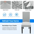thumbnail image 2 of JIATER Chair Covers for Dining Room Stretch Washable Chair Slipcovers Protector Set of 4,Silver Gray, 2 of 7