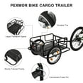 thumbnail image 3 of Foldable Bike Cargo Trailer with Universal Bike Hitch, Bicycle Wagon Trailer with 16" Wheels & Reflectors, Large Loading Bike Trailer Storage Cart, 3 of 9