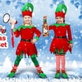 thumbnail image 3 of Disfraz de ayudante de Papá Noel para bebé, disfraz de elfo navideño para niña, traje festivo para Navidad y Año Nuevo, 3 of 5