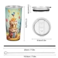 thumbnail image 2 of Cartoon Birthday Cake Tumbler Print 20oz Stainless Steel Coffee Cup with Lid & Straw Double Wall Insulated Tumbler, 2 of 8