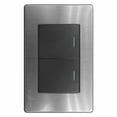 thumbnail image 3 of 5 PZS Placa Acero Inox Con 2 Apagadores Sencillos Wanergy, 3 of 7