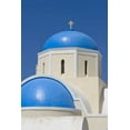 thumbnail image 2 of Young, Bill 17x24 Gold Ornate Wood Framed with Double Matting Museum Art Print Titled - Greece,Thira, Oia Blue Greek Orthodox church, 2 of 4