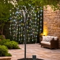 thumbnail image 5 of Collections Etc. LED Solar Willow Tree, Outdoor Solar Tree with Colorful Solar-Powered Lights with Adjustable Branches, Purple Lights, 5 of 8