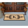 thumbnail image 4 of A1HC 30"x60" Natural Coir & Rubber Floral Monogrammed Door Mat, Thick Durable Heavy Duty Welcome Mat for Front Door, 4 of 7