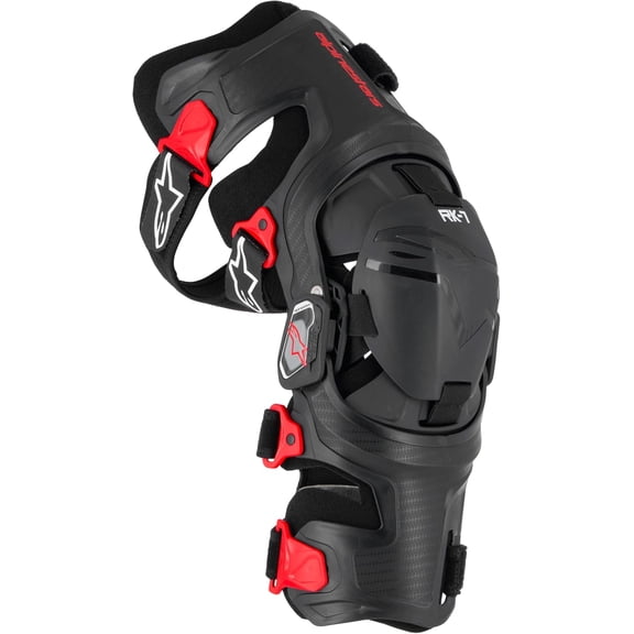 ALPINESTARS RK-7 Plasma Knee Braces - Black/Red - Large 6500825-13-L