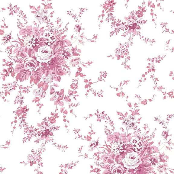 Rachel Ashwell Garden Floral Pink Wallpaper