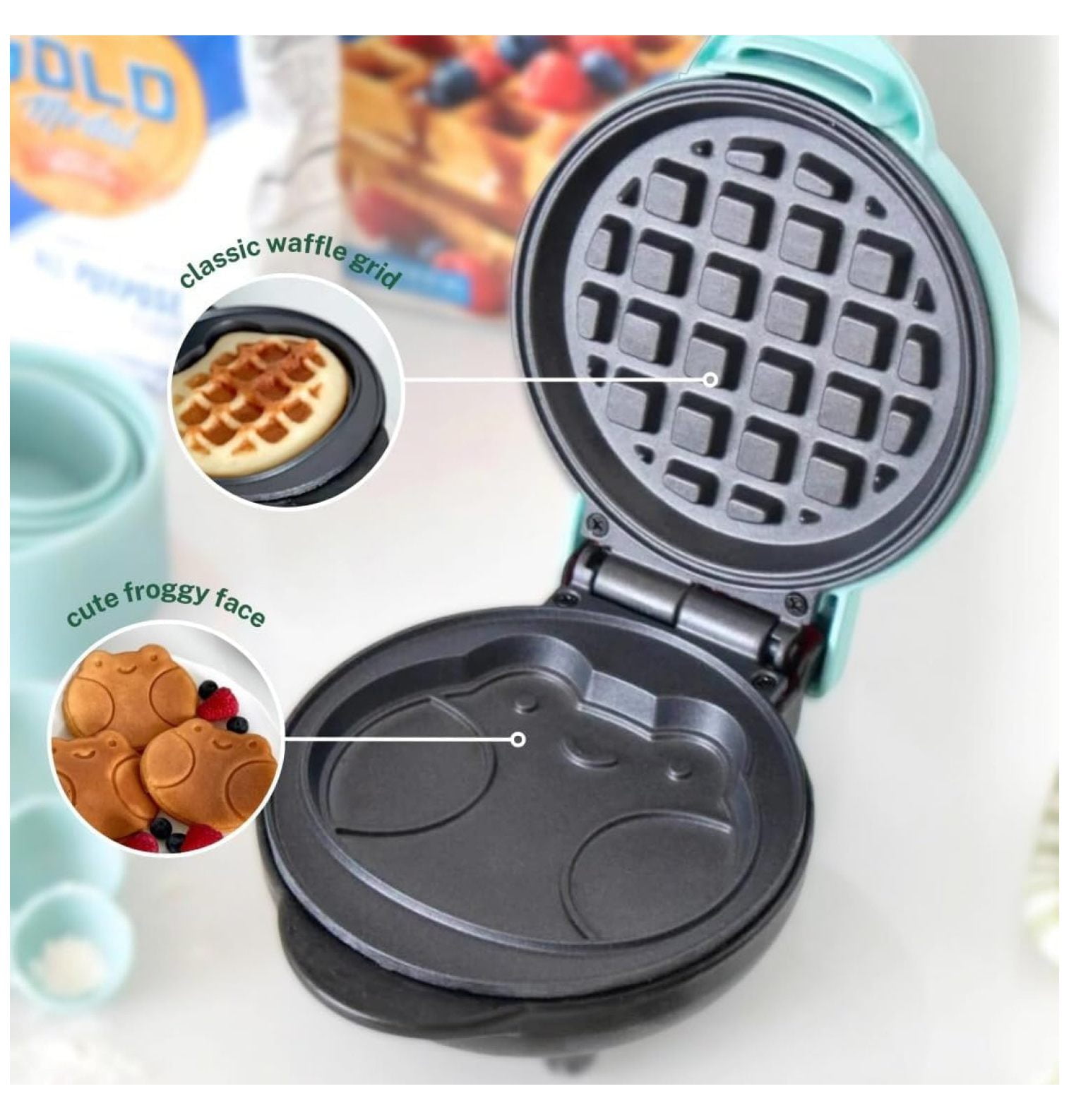 Ebbo Frog Waffle Maker, Non-Stick Waffle Maker, Cute Gifts